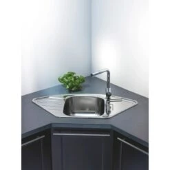 OBI Eckeinbauspüle Canto Basic 92 Edelstahl Eckig -Küchenbedarf Discounter 135446 picture 3