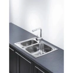 OBI Einbauspüle Quadra Duo 62 Edelstahl Eckig -Küchenbedarf Discounter 135452 picture 3