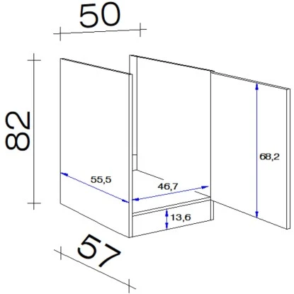 Flex-Well Exclusiv Spülenunterschrank Vintea 50cm Ohne Arbeitsplatte Magnolie M. 4 Flex-Well Exclusiv Spülenunterschrank Vintea 50cm Ohne Arbeitsplatte Magnolie M. – Bild 2