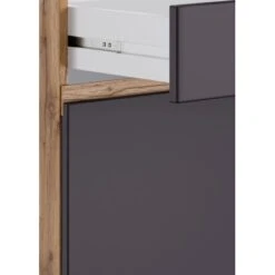 Held Möbel Küchenunterschrank Turin 60 Cm 1 Tür 1 Schublade Graphit/Wotaneiche -Küchenbedarf Discounter 189414 11016600 CU 09
