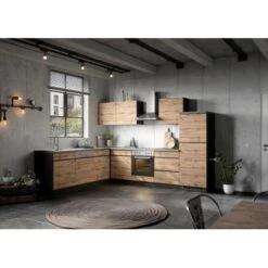 Held Möbel Küchen-Eckschrank Turin 120 Cm Wotaneiche/Graphit -Küchenbedarf Discounter 189465 11016600 AB 13 1