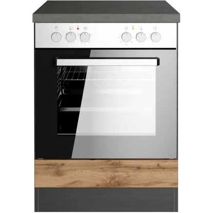 Held Möbel Herdumbauschrank Turin 60 Cm Wotaneiche/Graphit 4 Held Möbel Herdumbauschrank Turin 60 Cm Wotaneiche/Graphit – Bild 2