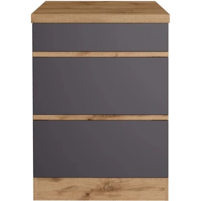 Held Möbel Kochfeldumbauschrank Turin 60 Cm Graphit/Wotaneiche 4 Held Möbel Kochfeldumbauschrank Turin 60 Cm Graphit/Wotaneiche – Bild 2