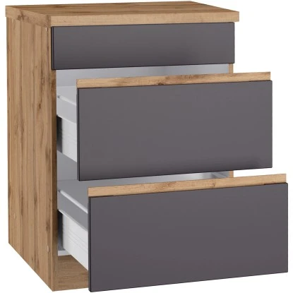 Held Möbel Kochfeldumbauschrank Turin 60 Cm Graphit/Wotaneiche 5 Held Möbel Kochfeldumbauschrank Turin 60 Cm Graphit/Wotaneiche – Bild 3