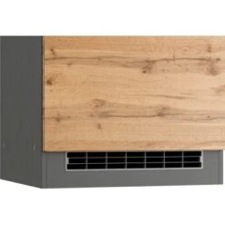 Held Möbel Kühlschrankumbauschrank Turin 60 Cm Wotaneiche/Graphit -Küchenbedarf Discounter 189536 11016600 CU 06