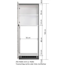 Held Möbel Kühlschrankumbauschrank Turin 60 Cm Wotaneiche/Graphit -Küchenbedarf Discounter 189536 11016600 VM 08