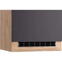 Held Möbel Kühlschrankumbauschrank Turin 60 Cm Graphit/Wotaneiche -Küchenbedarf Discounter 189568 11016600 CU 06