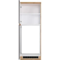 Held Möbel Kühlschrankumbauschrank Turin 60 Cm Graphit/Wotaneiche -Küchenbedarf Discounter 189568 11016600 S 03