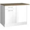 Held Möbel Küchen-Eckschrank Mailand 110 Cm Hochglanz Weiß/Weiß -Küchenbedarf Discounter 189937 11016600 CU 01