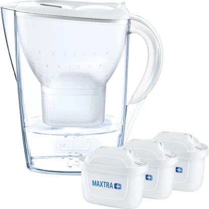 Brita Wasserfilter-Kanne Marella Weiß Inkl. 3 Maxtra+ 3 Brita Wasserfilter-Kanne Marella Weiß Inkl. 3 Maxtra+