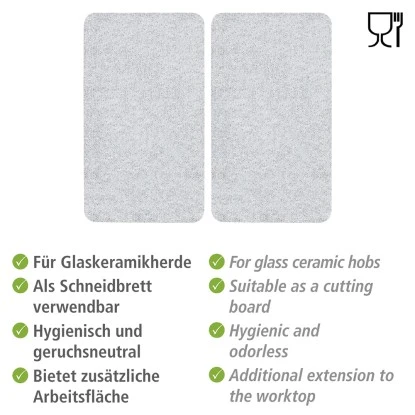 Allstar Herdabdeckplatte Für Glaskeramik-Kochfelder Transparent 2er-Set 4 Allstar Herdabdeckplatte Für Glaskeramik-Kochfelder Transparent 2er-Set – Bild 2