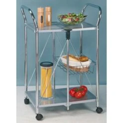 Wenko Beistell- Und Küchenwagen Sunny Silber -Küchenbedarf Discounter 2910677 1068 900060100 2