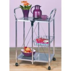 Wenko Beistell- Und Küchenwagen Sunny Silber -Küchenbedarf Discounter 2910677 1068 900060100 3