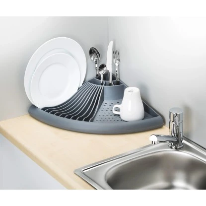 Wenko Eck-Geschirrabtropfer Grau 9 Cm X 50 Cm X 35 Cm 7 Wenko Eck-Geschirrabtropfer Grau 9 Cm X 50 Cm X 35 Cm – Bild 5