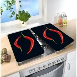Wenko Herdabdeckplatte Universal Peperoni Duo 2er-Set Für Alle Herdarten -Küchenbedarf Discounter 389365 1068 04