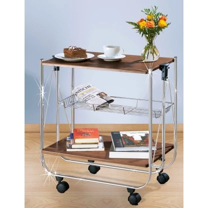 Wenko Servierwagen Dinett Deluxe Nussbaum-Nachbildung 5 Wenko Servierwagen Dinett Deluxe Nussbaum-Nachbildung – Bild 3