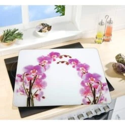 Wenko Multi-Platte Orchideenblüte Für Glaskeramik Kochfelder Mehrfarbig -Küchenbedarf Discounter 4008838146699 1068 03