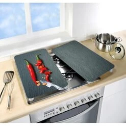 Wenko Herdabdeckplatten Universal Cayenne 2er Set Mehrfarbig -Küchenbedarf Discounter 4008838249147 1068 03