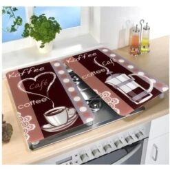 Wenko Herdabdeckplatten Universal Kaffeeduft 2er Set Mehrfarbig -Küchenbedarf Discounter 4008838568118 1068 03