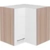 Flex-Well Exclusiv Eck-Hängeschrank Abaco 60 Cm X 60 Cm Perlmutt Glänzend-Akazie -Küchenbedarf Discounter 436629 4051 he60abaco