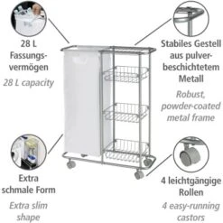 Wenko Sammelwagen Slim 3 Etagen -Küchenbedarf Discounter 454027 1068 02