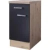 Flex-Well Exclusiv Unterschrank Lara 40 Cm Anthrazit-San Remo Eiche
