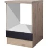 Flex-Well Exclusiv Herdumbauschrank Lara 60 Cm Anthrazit-San Remo Eiche -Küchenbedarf Discounter 4785523 4051 HU60Lara