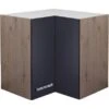 Flex-Well Exclusiv Eck-Hängeschrank Lara 60 X 60 Cm Anthrazit-San Remo Eiche -Küchenbedarf Discounter 4786299 4051 HE60Lara