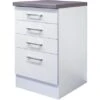 Flex-Well Exclusiv Schubkasten-Unterschrank Joelina 50 Cm Weiß -Küchenbedarf Discounter 4786729 4051 USSA50Joelina