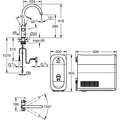 Grohe Spültischbatterie Blue Home Start Chrom Mit Hohem Auslauf 6 Grohe Spültischbatterie Blue Home Start Chrom Mit Hohem Auslauf – Bild 4