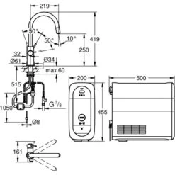 Grohe C-Auslauf Starter Kit Blue Home Chrom -Küchenbedarf Discounter 5189170 4520 100129597 2