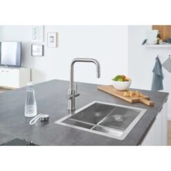 Grohe Blue Home U-Auslauf Starter Kit Supersteel 5 Grohe Blue Home U-Auslauf Starter Kit Supersteel -Küchenbedarf Discounter 520 ZZH T31543D05 000 01 1