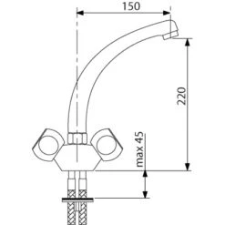 Sanitop-Wingenroth Zweigriff-Küchenarmatur Como Chrom -Küchenbedarf Discounter 534286 3711 3