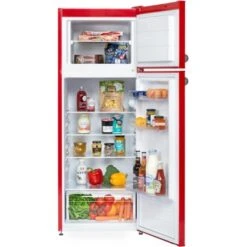 Respekta Kühl-Gefrierkombination KS144 Vintage VC Rot -Küchenbedarf Discounter 571958 4384 KS144VRA 04