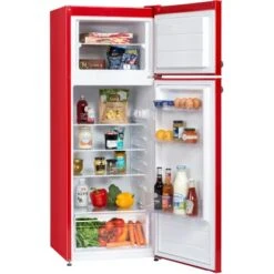 Respekta Kühl-Gefrierkombination KS144 Vintage VC Rot -Küchenbedarf Discounter 571958 4384 KS144VRA 05