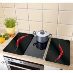 Wenko Herdabdeckplatten Universal Hot Peperoni 2er-Set Mehrfarbig -Küchenbedarf Discounter 580693 1068 06