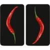 Wenko Herdabdeckplatten Universal Hot Peperoni 2er-Set Mehrfarbig -Küchenbedarf Discounter 580693 1068 1