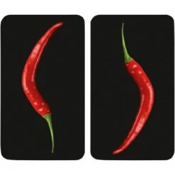 Wenko Herdabdeckplatten Universal Hot Peperoni 2er-Set Mehrfarbig