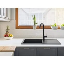 Miló Einbauspüle Granitverbundstoff Palladio 86 Schwarz -Küchenbedarf Discounter 5903140018094 30