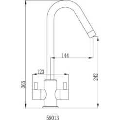 Sanitop-Wingenroth Zweigriff-Küchenarmatur Styl Niederdruck Chrom -Küchenbedarf Discounter 654179 3711 2