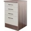 Flex-Well Exclusiv Schubkastenschrank Eico 50 Cm Magnolienweiß -Küchenbedarf Discounter 7363518 4051 ussa50 eico