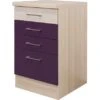 Flex-Well Exclusiv Schubkastenschrank Focus 50 Cm Akazie-Aubergine -Küchenbedarf Discounter 7363559 4051 ussa50 focus