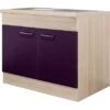 Flex-Well Exclusiv Spülenunterschrank Focus 100 Cm Akazie-Aubergine-Akazie -Küchenbedarf Discounter 7363849 4051 dspu100 focus