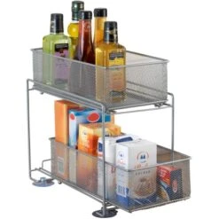 Wenko Schubladenregal 2 Etagen Metall Silber -Küchenbedarf Discounter 746248 1068 4