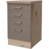 Flex-Well Schubkastenschrank 50 Cm Arizona Quarz Cubanit-San Remo Eiche -Küchenbedarf Discounter 7495625 4051 ussa50 riva