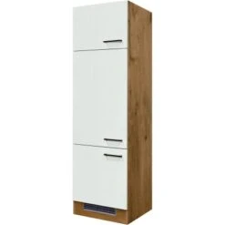 Flex-Well Exclusiv Geräteumbauschrank Vintea 60 Cm Magnolie Matt - Lancelot Oak