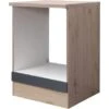 Flex-Well Exclusiv Herdumbauschrank Morena 60cm Basaltgrau Matt - San Remo Eiche -Küchenbedarf Discounter 756485 4051 hu60morena