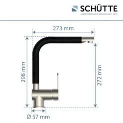 Schütte Spültischarmatur Rio Edelstahloptik Schwarz Matt 13 Schütte Spültischarmatur Rio Edelstahloptik Schwarz Matt -Küchenbedarf Discounter 766206 2759 06
