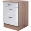 Flex-Well Exclusiv Auszugsunterschrank Valero 60 Cm Hochglanz Weiß - Sonoma Eic -Küchenbedarf Discounter 775843 4051 usa60valero
