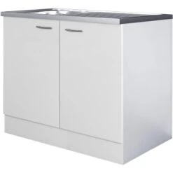 Flex-Well Classic Komplettspüle 100 X 60 Cm Wito Weiß Mit Auflagespüle